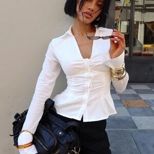 Princess Polly elowenn long sleeve top white